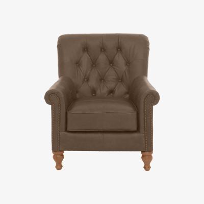 Furniture Village Alexander and James - Lincoln Leather Reading Chair - Brown