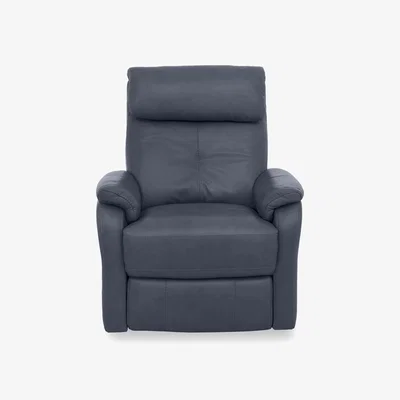 Furniture Village World of Leather - Compact Collection Titch NC Leather Chair - NC Ocean Blue
