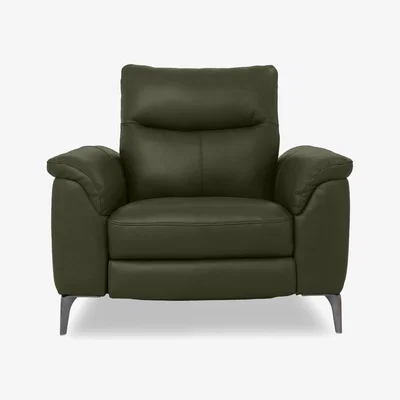 Furniture Village Morgan Leather Chair - Oslo Pine