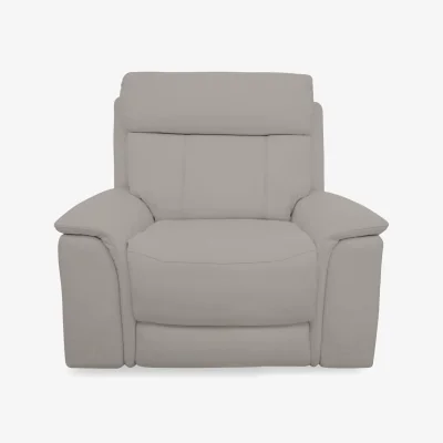 Furniture Village Comfort Story - Chill BV Leather Power recliner Chair - Silver Grey