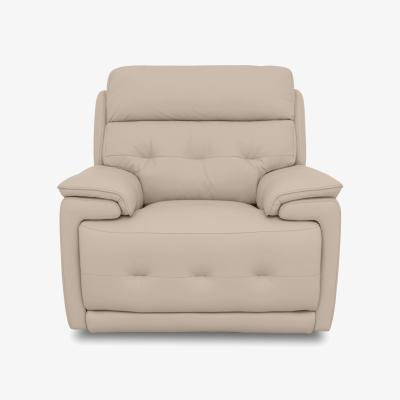 Furniture Village Brescia Leather Chair - NC Pebble