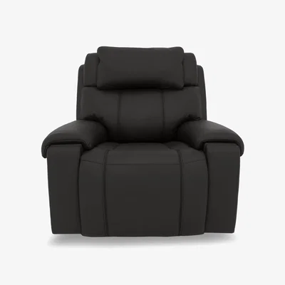 Furniture Village World of Leather - Hollywood BV Leather Chair - Classic Black