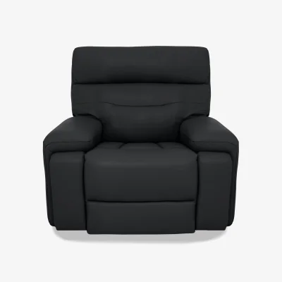 Furniture Village Cinemax Leather Chair - Natural Black Mica
