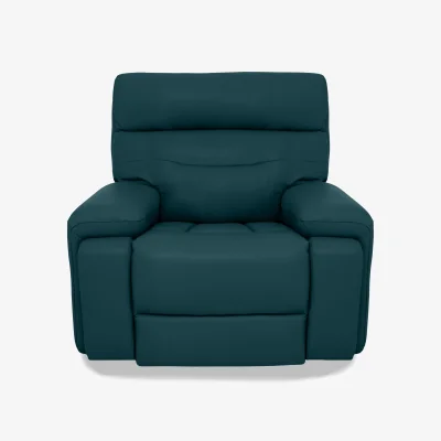 Furniture Village Cinemax Leather Chair - Midnight Jade