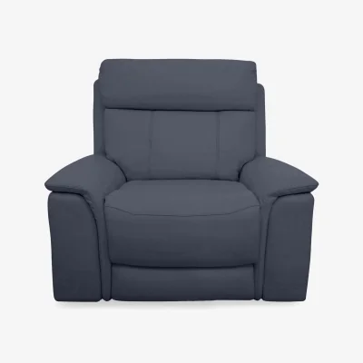 Furniture Village Comfort Story - Chill BV Leather Power Recliner Chair with Bluetooth - BV Ocean Blue