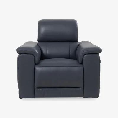 Furniture Village Genius Leather Power Recliner Chair with Power Headrest - Lavender