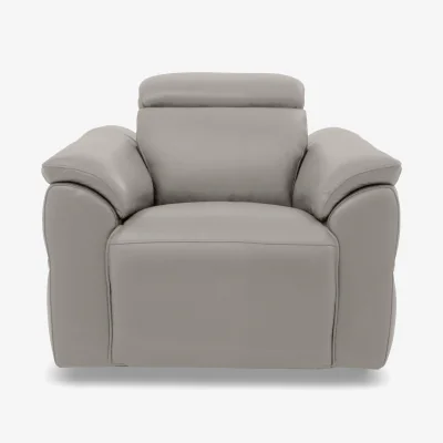Furniture Village Dolomite Leather Chair - New Grey