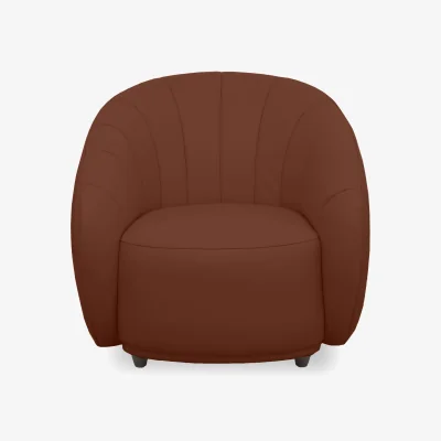 Furniture Village World of Leather - Gemini NC Leather Accent Chair - Warm Brown