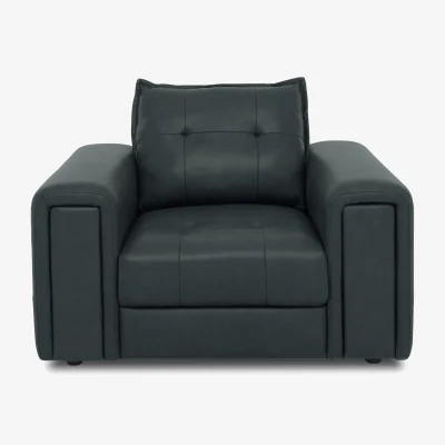 Furniture Village Boutique Goliath Leather Chair with Storage Drawer - Peacock