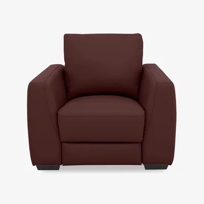 Furniture Village Dinky Leather Chair - Ruby