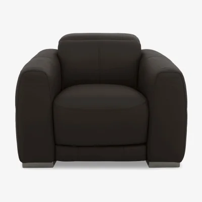 Furniture Village World of Leather - Edison Leather Chair - Dark Chocolate