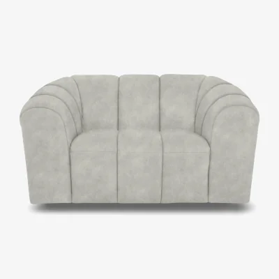 Furniture Village Rhianna Fabric Cuddler Chair - Marble Stone