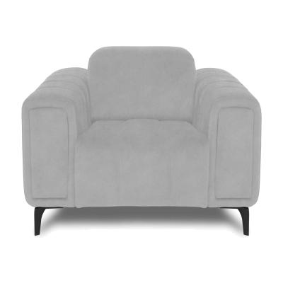 Mondeer Accent Armchair With Storage Pockets - Soft Faux Lambswool, Metal Legs, White - View #3