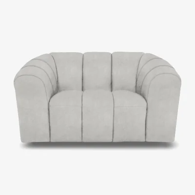 Furniture Village Rhianna Fabric Cuddler Chair - Manhattan Stone