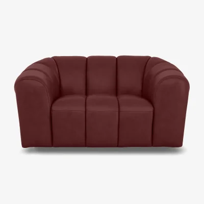 Furniture Village Rhianna Leather Cuddler Chair - Montana Ruby