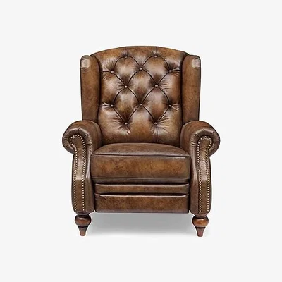 Furniture Village At The Helm - Shackleton Leather Wing Chair - Saddle