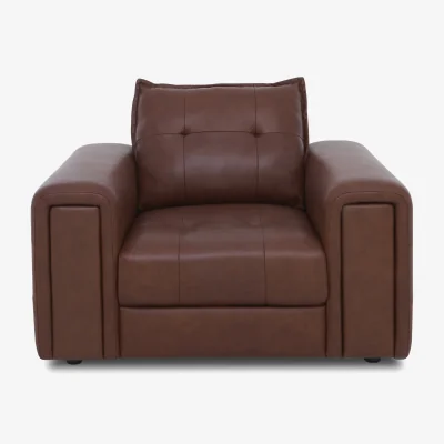 Furniture Village Goliath Leather Chair - Butterscotch