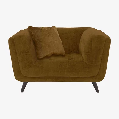 Furniture Village Rene Fabric Cuddler Chair - Heritage Saffron