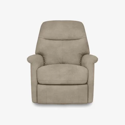 Furniture Village Compact Collection Lille Fabric Rocker Swivel Chair with Power Recliner - R120 Light Khaki