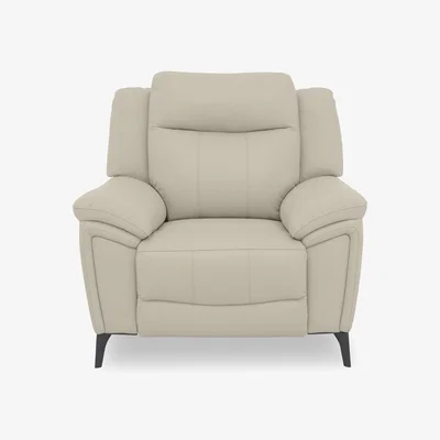 Furniture Village Panache Leather Power Recliner Chair with Power Headrest and Heated Seat
