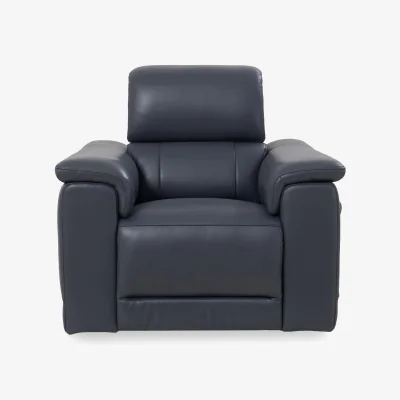 Furniture Village Genius Leather Power Recliner Chair with Power Headrest and Bluetooth Speakers - Lavender