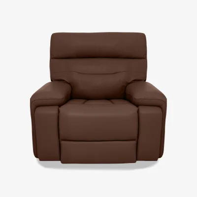 Furniture Village Cinemax Leather Chair - Roast