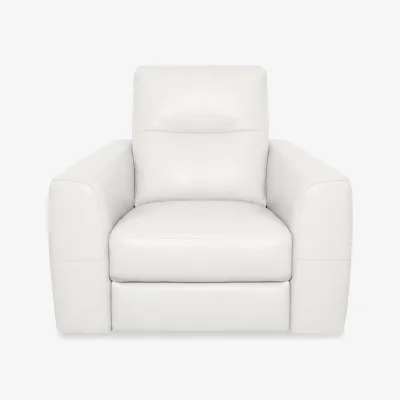 Furniture Village World of Leather - Nest NC Leather Chair - NC Star White