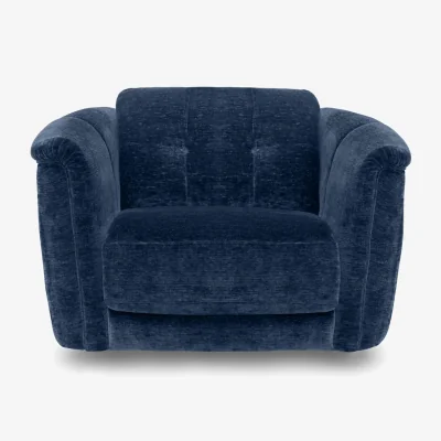 Furniture Village Monarch Fabric Cuddler Chair - Aston Navy