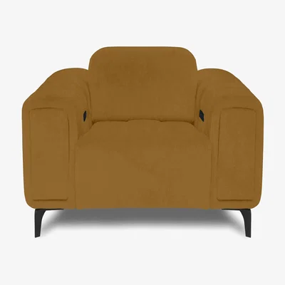 Furniture Village Elphaba Fabric Chair with Power Recliner with Storage Arms - Opulence Saffron