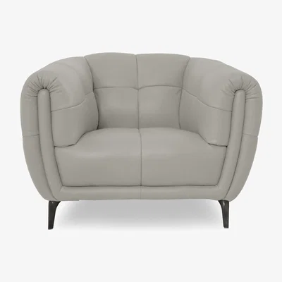 Furniture Village Sienna NC Leather Chair - Lead Grey