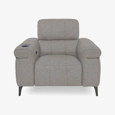 Furniture Village Homestage Fabric Power Recliner Media Chair with Power Headrest - Wild Dove