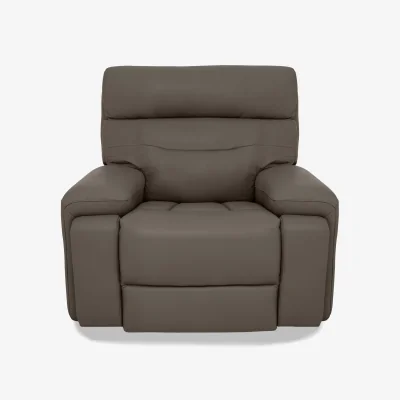 Furniture Village Cinemax Leather Chair - Natural Olive