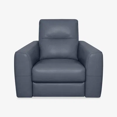 Furniture Village World of Leather - Nest NC Leather Chair - NC Ocean Blue
