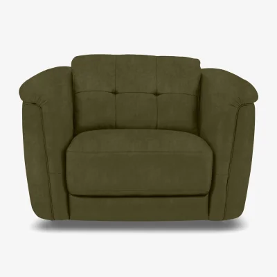 Furniture Village Monarch Fabric Cuddler Chair - Olive Green