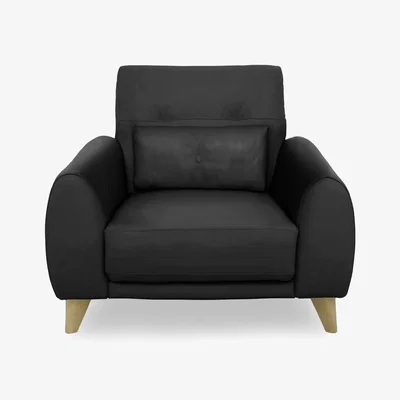 Furniture Village Malmo BV Leather Chair - Classic Black