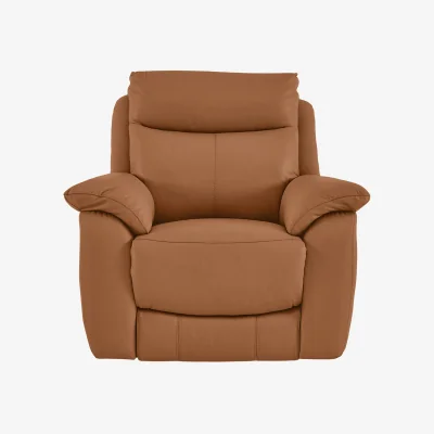 Furniture Village World of Leather - Echo BV Leather Power Recliner Chair - Pecan Brown