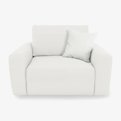 Furniture Village World of Leather - Gemini NC Leather Remote Control Power Glider Chair - NC Star White