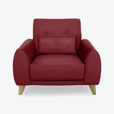 Furniture Village Malmo BV Leather Chair - Pure Red