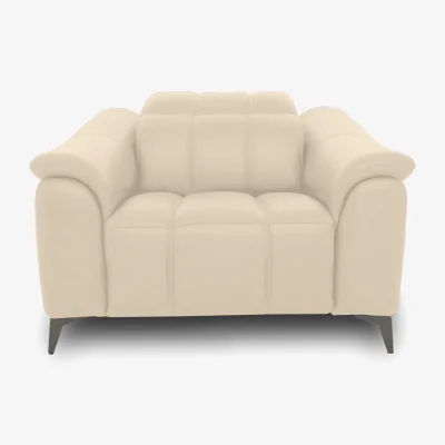 Furniture Village Angelo Leather Chair - Stone
