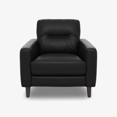 Furniture Village Jules BV Leather Chair - Classic Black