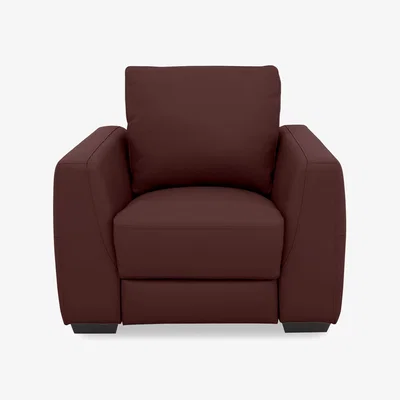 Furniture Village Dinky Leather Power Recliner Chair - Ruby