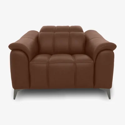 Furniture Village Angelo Leather Chair - Roast