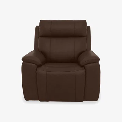Furniture Village Aero Leather Power Recliner Chair with Power Headrest and Heated Seat