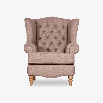 Furniture Village Poppy Winged Chair - Cranberry