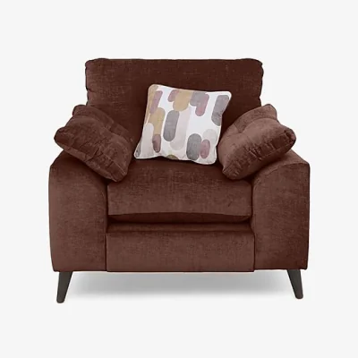 Furniture Village Malibu Chair with Power Recliner - Brandy