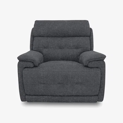 Furniture Village Brescia Fabric Chair with Power Recliner - Gun Metal