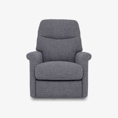 Furniture Village Compact Collection Lille Fabric Rocker Swivel Chair with Power Recliner - Ash