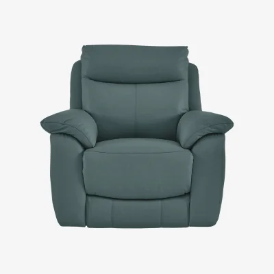 Furniture Village World of Leather - Echo BV Leather Power Recliner Chair - BV Lake Green