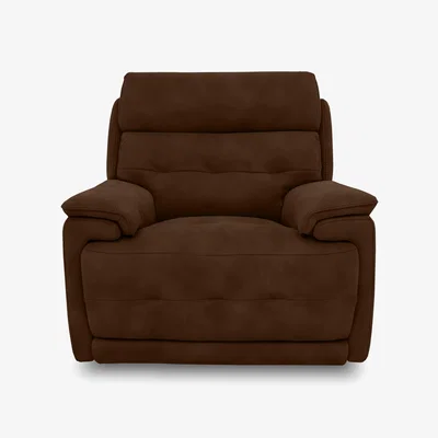 Furniture Village Brescia Fabric Chair with Power Recliner - R06 Caramel