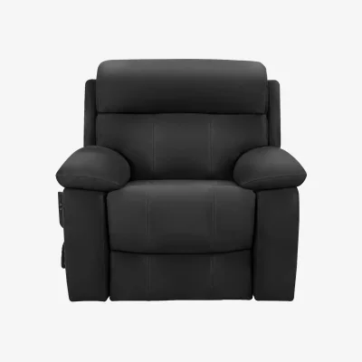 Furniture Village World of Leather - Moreno Leather Lift and Rise Chair - Black
